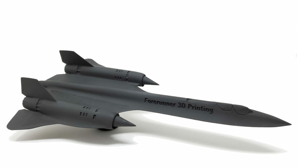 Lockheed SR-71 Blackbird Cerakote Painted MJF 3D Printed Part